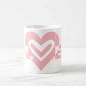 Liebe in Rosa Kaffeetasse (Mittel)
