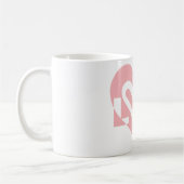 Liebe in Rosa Kaffeetasse (Links)