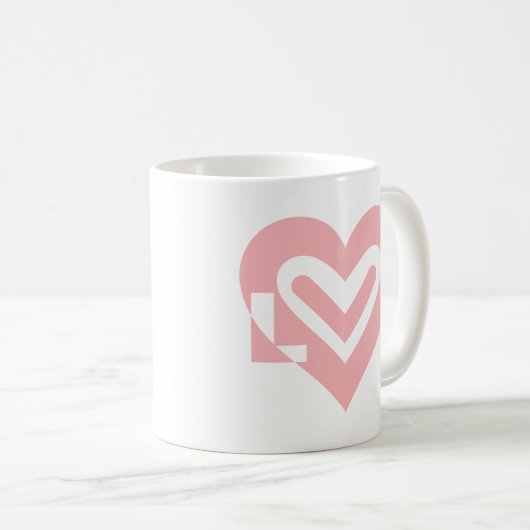 Liebe in Rosa Kaffeetasse (VorderseiteRechts)