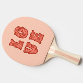 Liebe in Rosa Tischtennis Schläger (Seitenansicht)