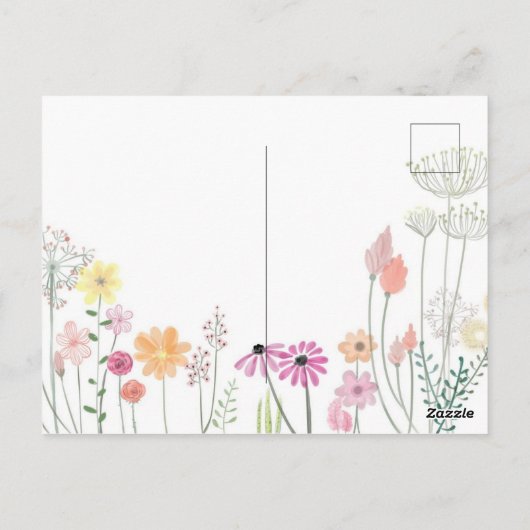 Liebe in rot postkarte (Rückseite)