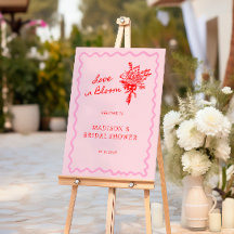 Liebe in Rot-Rosa-Brautparty Willkommen