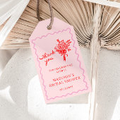 Liebe in Rot-Rosa-Brautparty Willkommen Geschenkanhänger