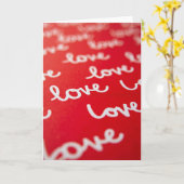 Liebe in roter abstrakter Ansicht Karte (Gelbe Blume)