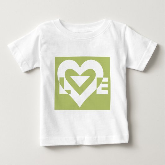 Liebe in Sage Green Baby T-shirt (Vorderseite)