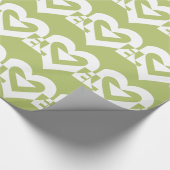Liebe in Sage Green Geschenkpapier (Ecke)
