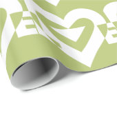 Liebe in Sage Green Geschenkpapier (Rolleneckpunkt)