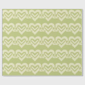 Liebe in Sage Green Geschenkpapier (Flach)