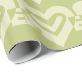 Liebe in Sage Green Geschenkpapier (Rolleneckpunkt)