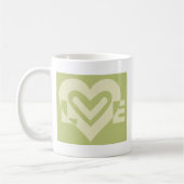 Liebe in Sage Green Kaffeetasse (Links)