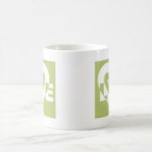 Liebe in Sage Green Kaffeetasse (Mittel)