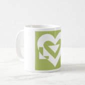 Liebe in Sage Green Kaffeetasse (Vorderseite Links)