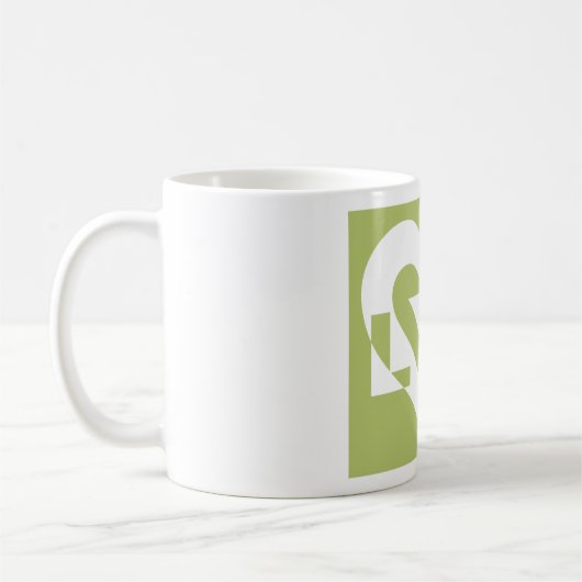 Liebe in Sage Green Kaffeetasse (Links)