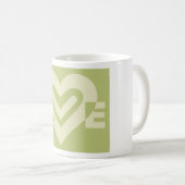 Liebe in Sage Green Kaffeetasse (VorderseiteRechts)