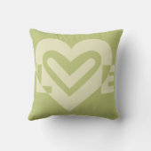 Liebe in Sage Green Kissen (Rückseite)