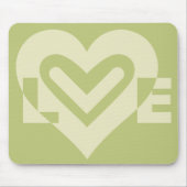 Liebe in Sage Green Mousepad (Vorne)
