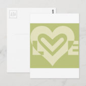 Liebe in Sage Green Postkarte (Vorne/Hinten)