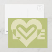 Liebe in Sage Green Postkarte (Vorne/Hinten)