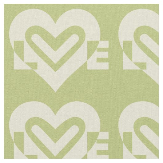 Liebe in Sage Green Stoff (Nahaufnahme)