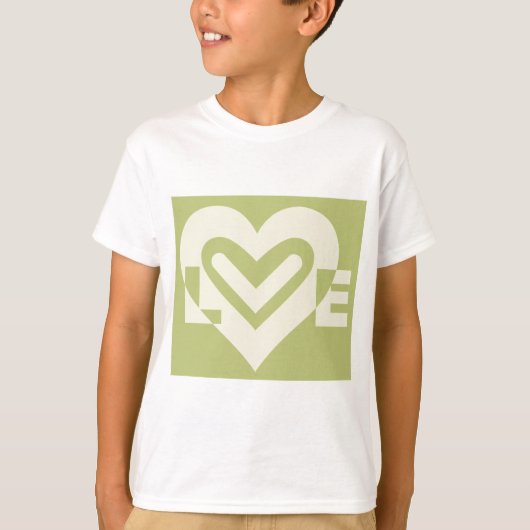 Liebe in Sage Green T-Shirt (Vorderseite)