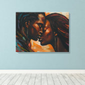 Liebe in Schattierungen von braunen Abstrakten Lie Leinwanddruck (Insitu (Holzboden))