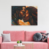 Liebe in Schattierungen von braunen Abstrakten Lie Leinwanddruck (Insitu (Wohnzimmer))