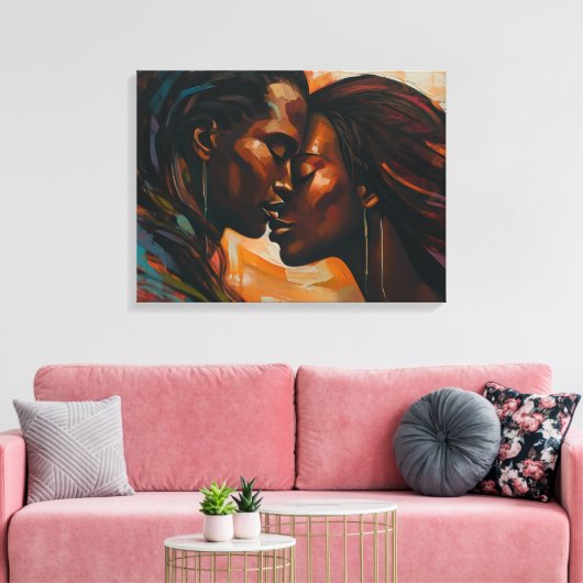 Liebe in Schattierungen von braunen Abstrakten Lie Leinwanddruck (Insitu (Wohnzimmer))