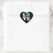 Liebe in Schwarz Herz-Aufkleber (Tasche)