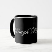 Liebe in Schwarz und Weiß lachen Tasse (Vorderseite Links)