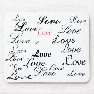 Liebe in Schwarz-Weiß-Mousepad Mousepad
