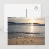 Liebe in Strandsand Postkarte (Vorne/Hinten)