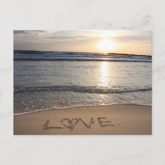 Liebe in Strandsand Postkarte (Vorderseite)
