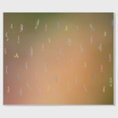 Liebe in verschiedenen Sprachen braun Geschenkpapier (Flach)