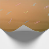 Liebe in verschiedenen Sprachen braun Geschenkpapier (Ecke)