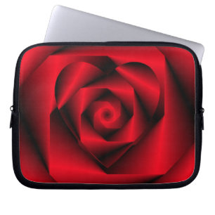 Liebe in verschleierter Form - Das Herz einer Rose Laptopschutzhülle