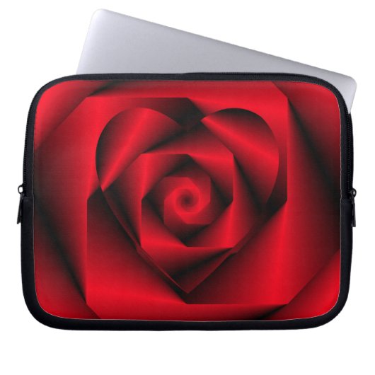 Liebe in verschleierter Form - Das Herz einer Rose Laptopschutzhülle (Vorderseite)