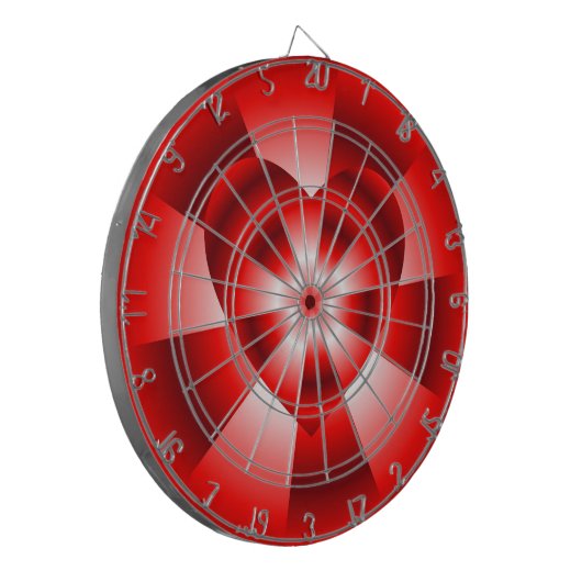 Liebe in verschleierter Form - Rote Strahlung Dartscheibe (Vorderseite Links)