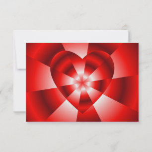 Liebe in verschleierter Form - Rote Strahlung RSVP Karte