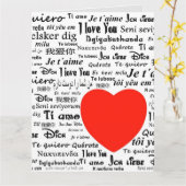 Liebe in vielen Sprachen Karte (Gelbe Blume)