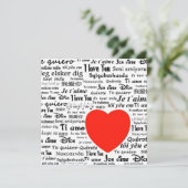 Liebe in vielen Sprachen Karte (Stehend Vorderseite)