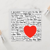 Liebe in vielen Sprachen Karte (Vorderseite/Rückseite Beispiel)