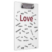Liebe in vielen Sprachen Klemmbrett (Rechts)