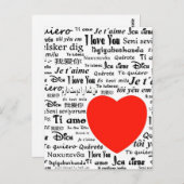 Liebe in vielen Sprachen Postkarte (Vorne/Hinten)