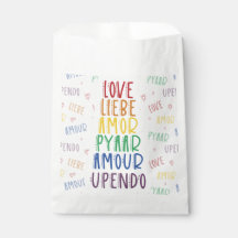 Liebe in vielen Sprachen Rainbow White Gevor Bag