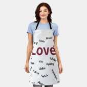 Liebe in vielen Sprachen Schürze (Getragen)