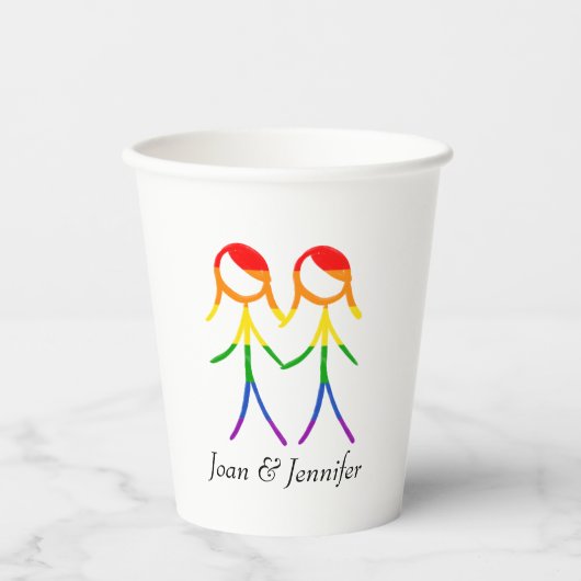 Liebe in Vollfarbe Pappbecher (Vorderseite)