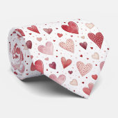 Liebe in Watercolor - Muster eines Whimsikherzes Krawatte (Gerollt)
