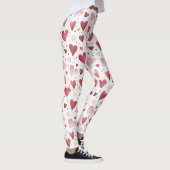 Liebe in Watercolor - Muster eines Whimsikherzes Leggings (Rechts)