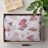 Liebe in Watercolor - Muster eines Whimsikherzes Seidenpapier (Geschenk)