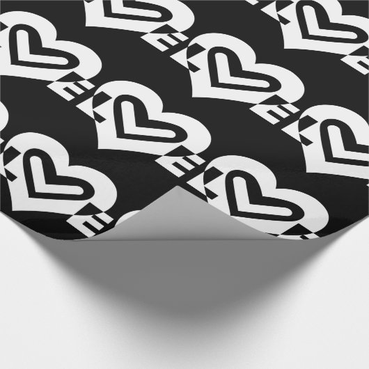 Liebe in Weiß Geschenkpapier (Ecke)